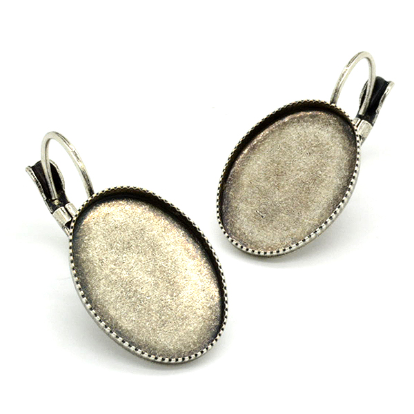 13X18mm Oval Flat back Hanging earring bases