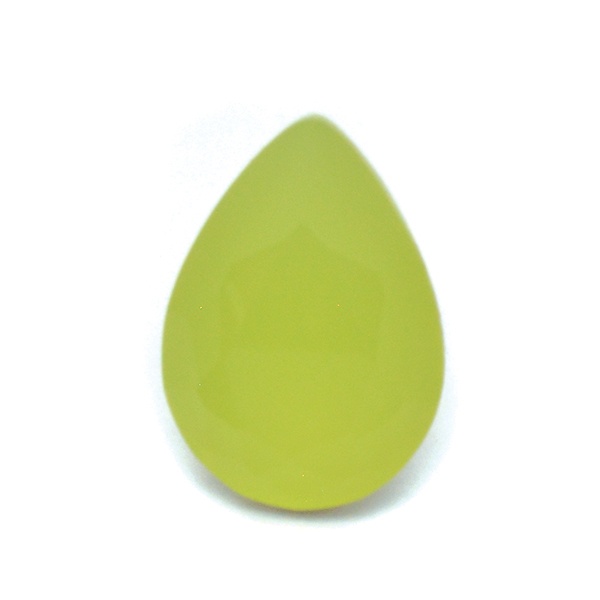 Lemon light green Glass Stone for 4320 10X14mm Pear shape setting