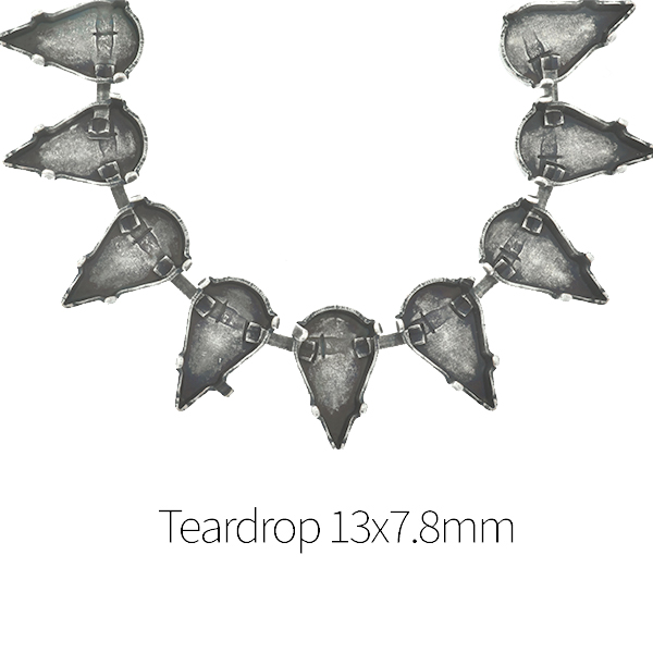 13x7.8mm Teardrop Cup chain for Necklace - 1Meter 