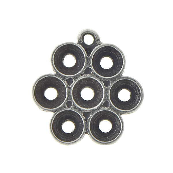 32pp Flower metal casting pendant base with one top loop