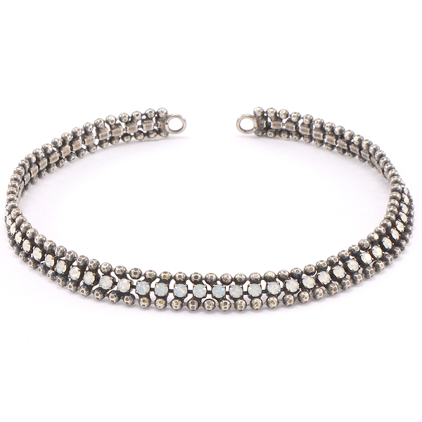 2mm ball chain and rhinestone Ankle Bracelet 