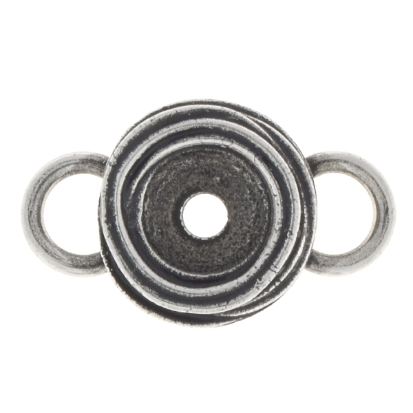 39ss Wavy Jewelry connector with two side 8mm loops