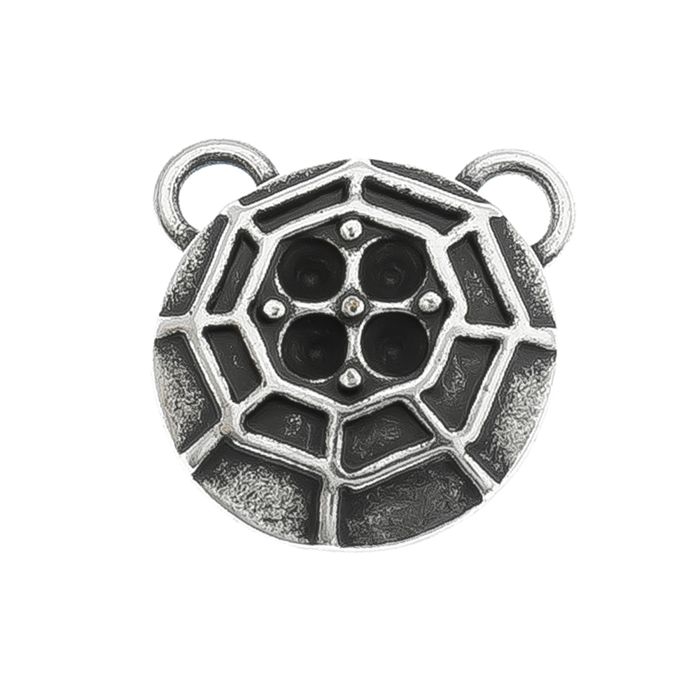 14pp Cobweb metal casting Pendant base with two top loops