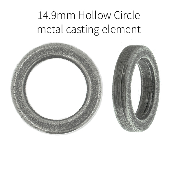 14.9mm metal casting hollow round element 