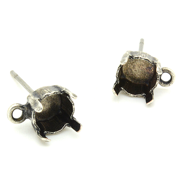 29ss Stud Earring base with bottom loop