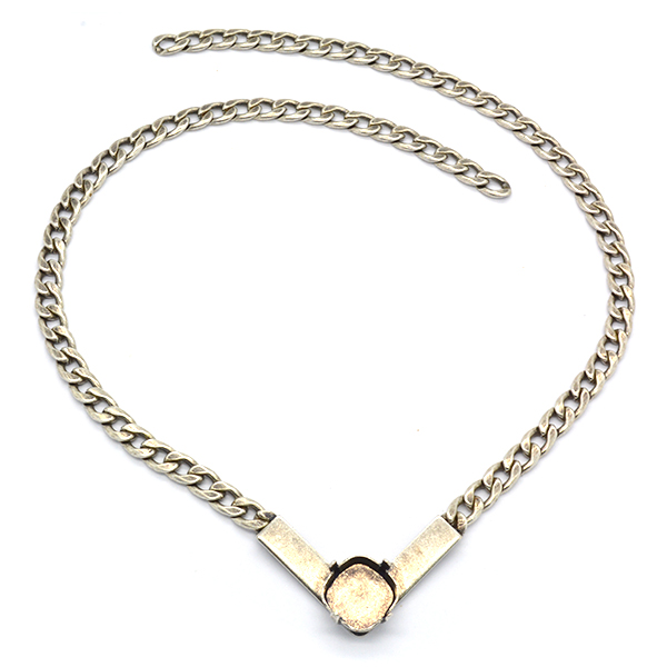 Gourmet Necklace base with 12-12mm setting
