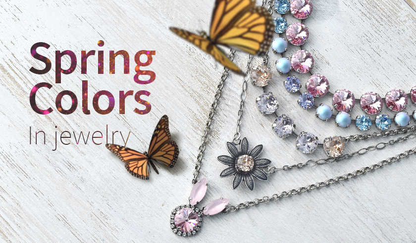 Creating SW crystal color necklaces for spring 