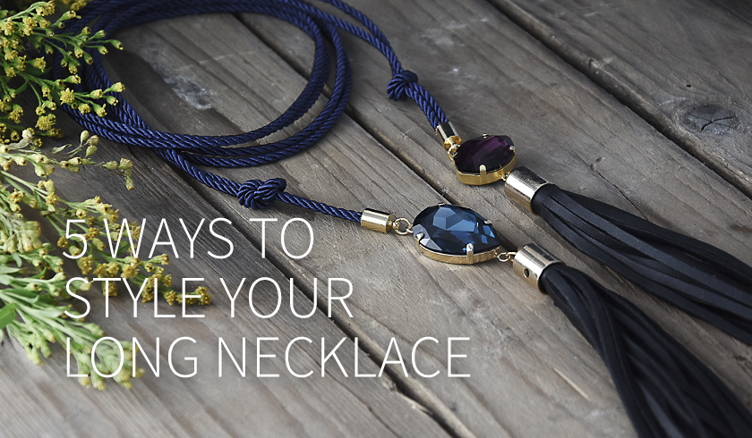 5 ways to style your long necklace