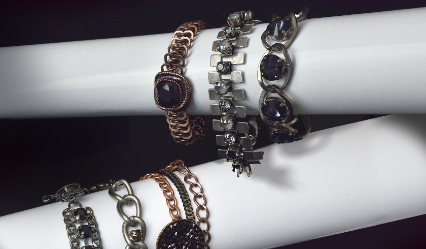 Elegant winter bracelets with Dark & Metallic colors not just for Halloween
