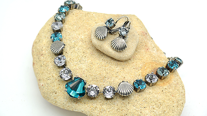 Sea Elements Necklace and earrings 