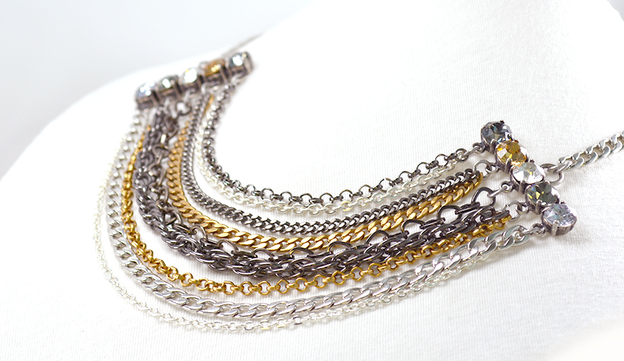 Metal chains necklace