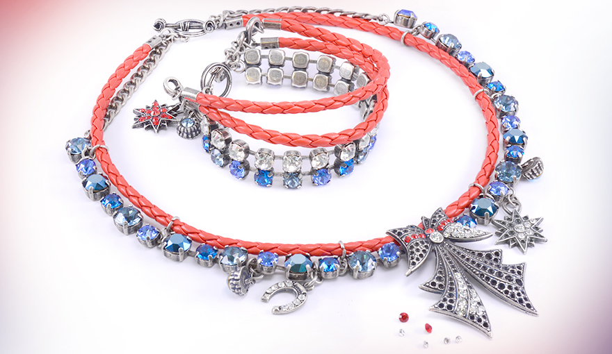4th of July necklace and bracelet set