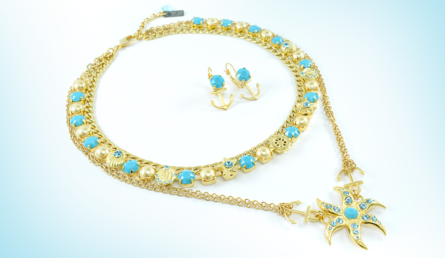 Necklace with sea elements tutorial 