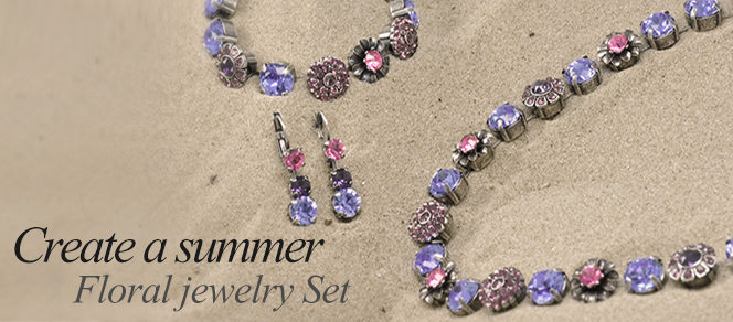 Create a summer Floral Jewelry Set
