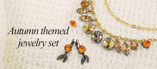 Autumn themed jewelry set