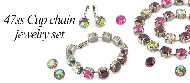 47ss Cup chain multicolor jewelry set