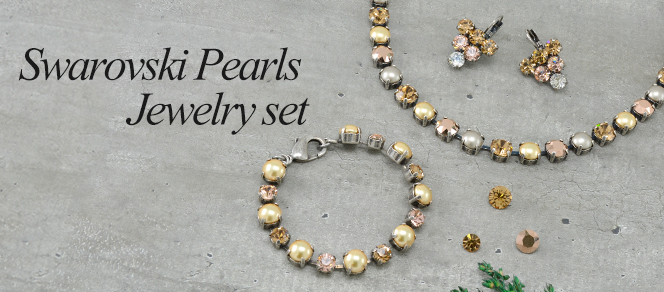Swarovski pearls jewelry set