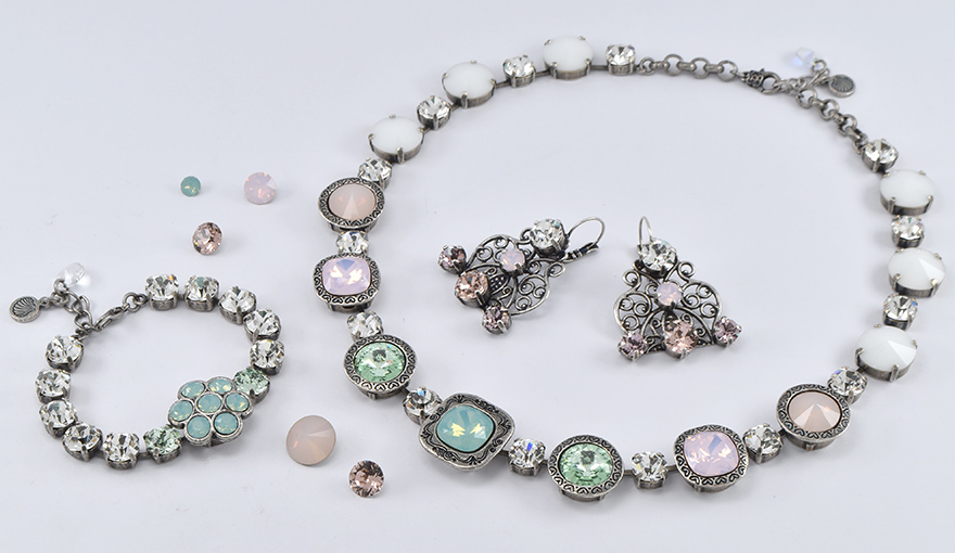 Pastel crystals jewelry inspiration