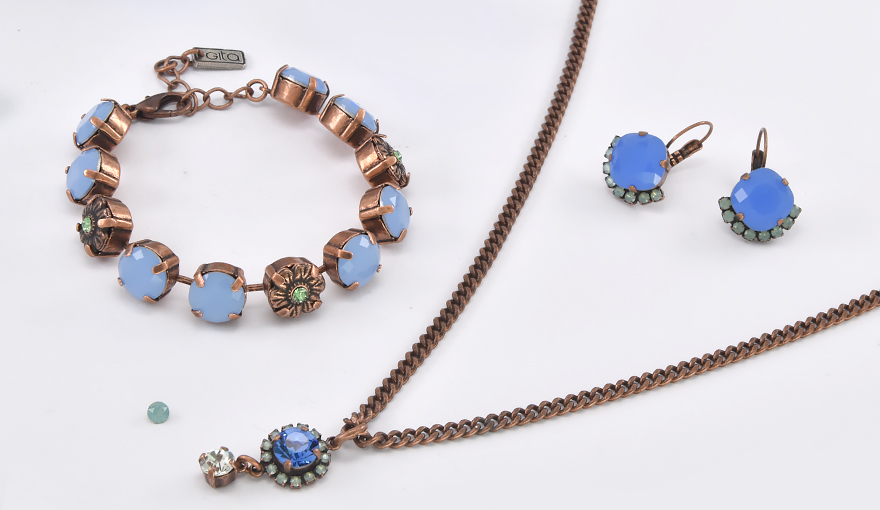 Shades of blue 47ss copper set inspiration