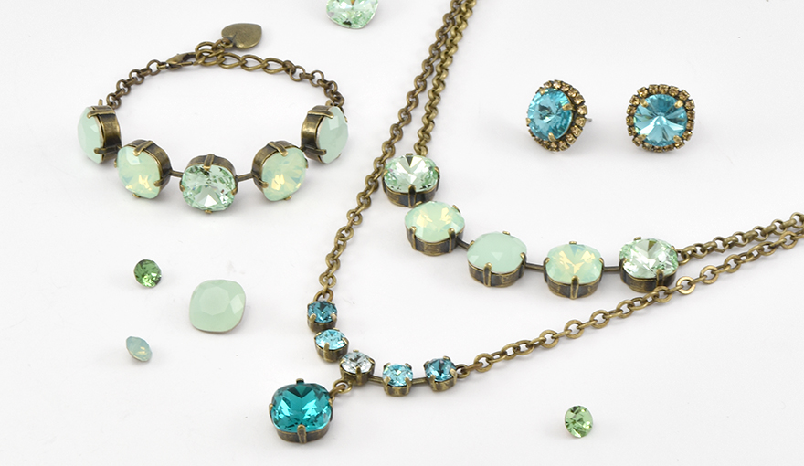Ocean crystal color jewelry inspiration