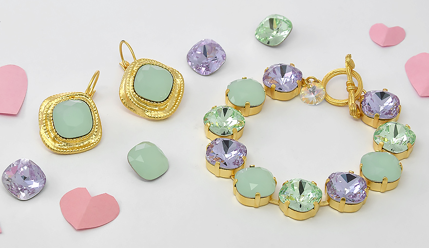 Gold  & Happy Pastel colors, jewelry inspiration