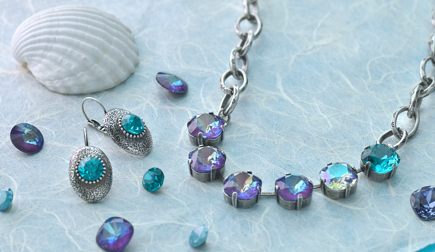 Purple AB Swarovski crystals, jewelry inspiration