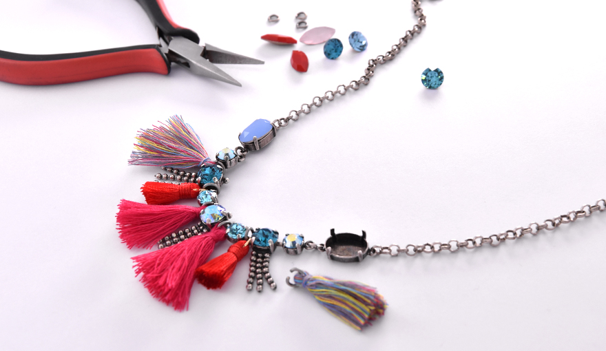 Boho chic jewelry with tassels