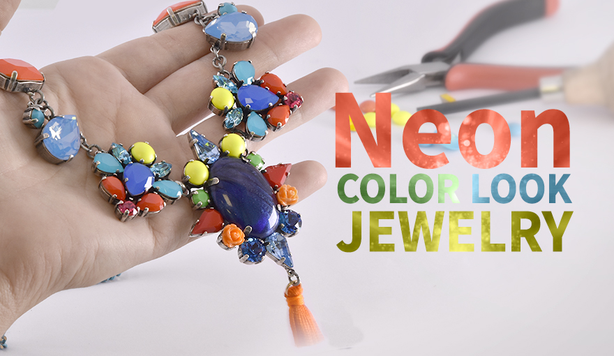 Multi-color jewelry Inspiration with Glass Stones and Flatback Cabochons