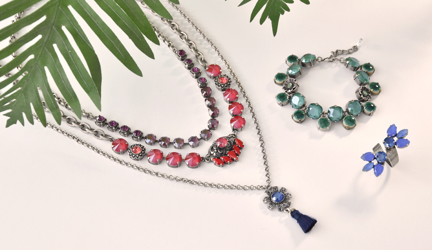 Color block jewelry inspiration with the new Swarovski crystals