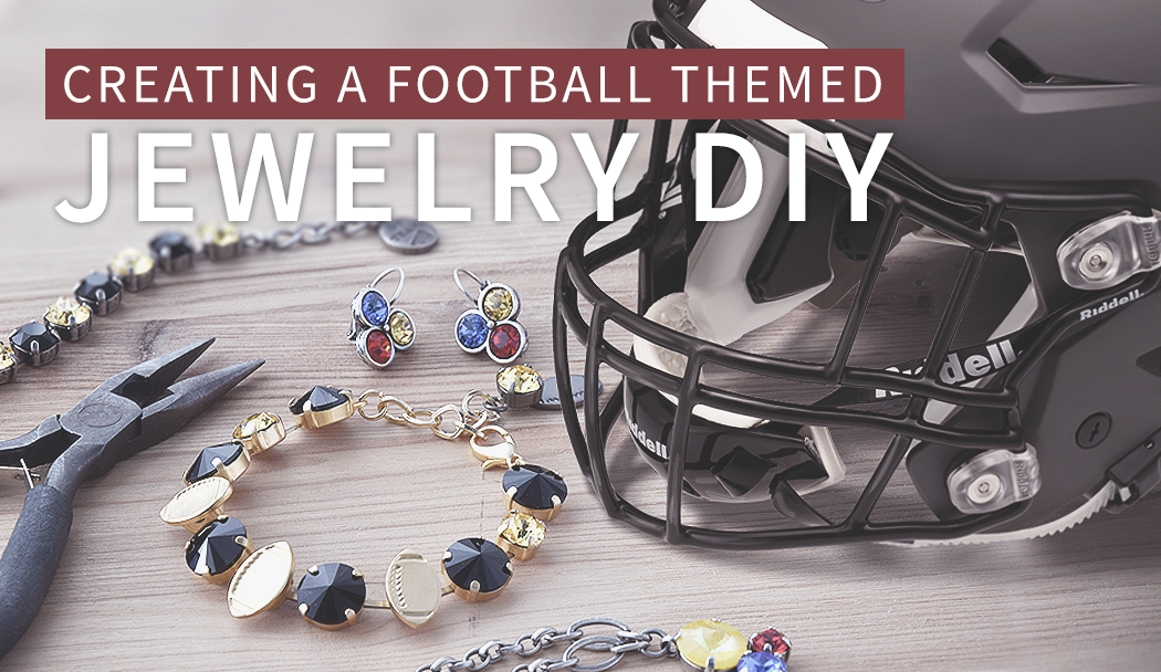 Creating a football themed jewelry DIY